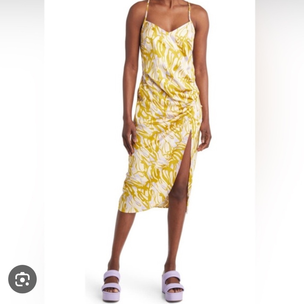 NORDSTROM - OPEN EDIT Strappy Shirred Sleeveless Midi Dress